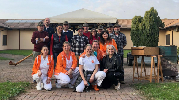 Castagnata a Sozzago con gli alpini di Galliate.