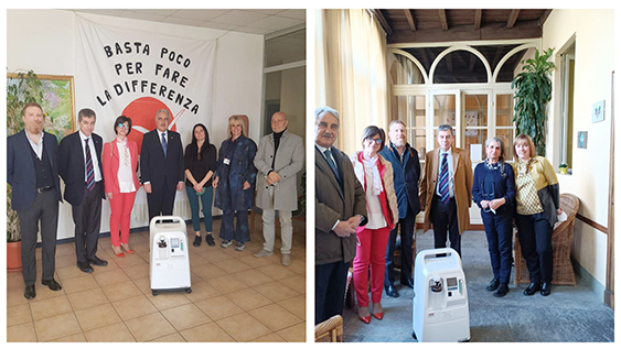 IL ROTARY CLUB DONA 2 CONCENTRATORI D’OSSIGENO ALLE RSA DI CARPIGNANO SESIA E GATTICO
